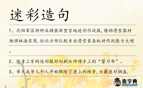 迷彩造句