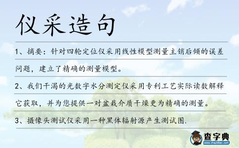 儀采造句