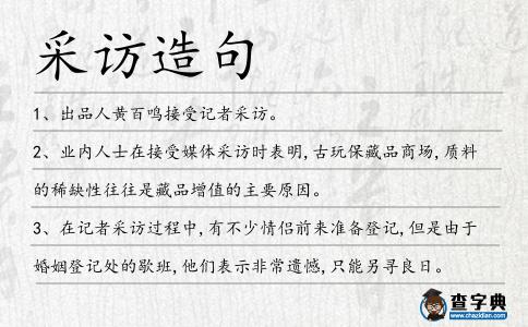 采訪造句