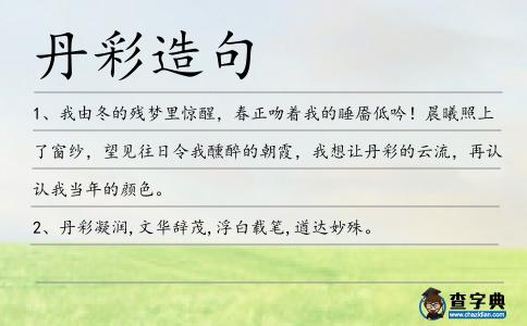 丹彩造句