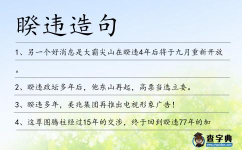 睽違造句