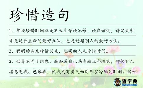 珍惜造句