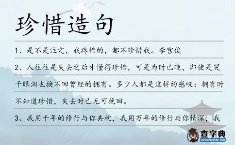 珍惜造句