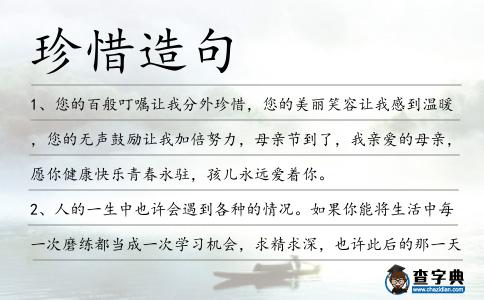 珍惜造句