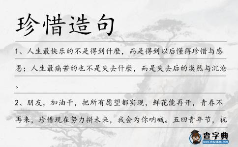 珍惜造句
