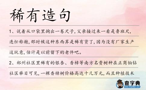 稀有造句