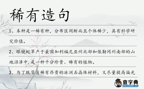 稀有造句