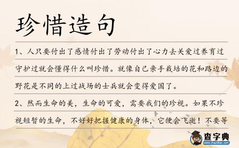 珍惜造句