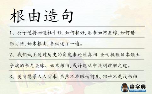 根由造句