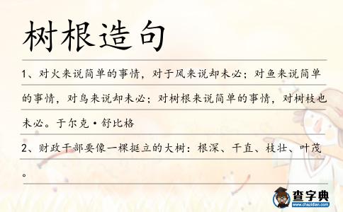 樹(shù)根造句