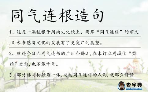 同氣連根造句
