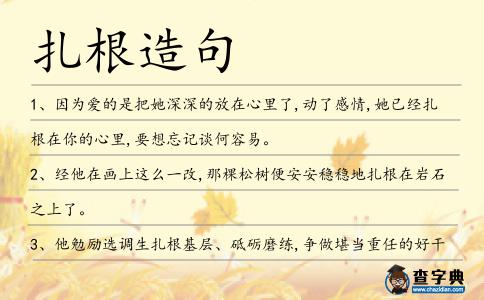 扎根造句