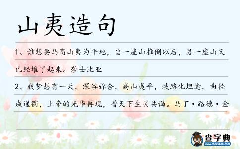山夷造句