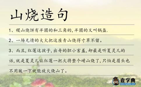 山燒造句