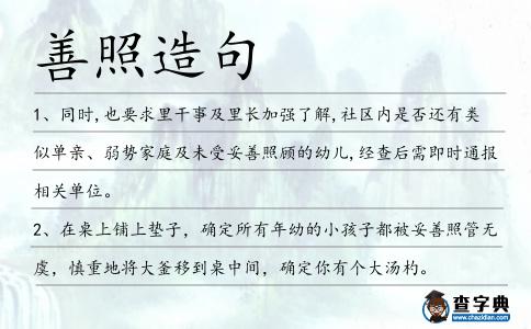善照造句