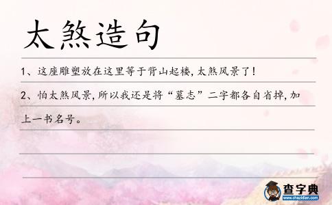 太煞造句