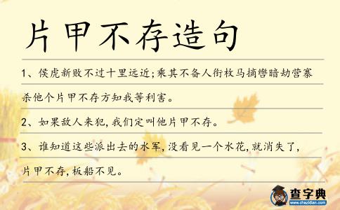 片甲不存造句