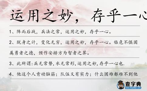 運用之妙,存乎一心造句