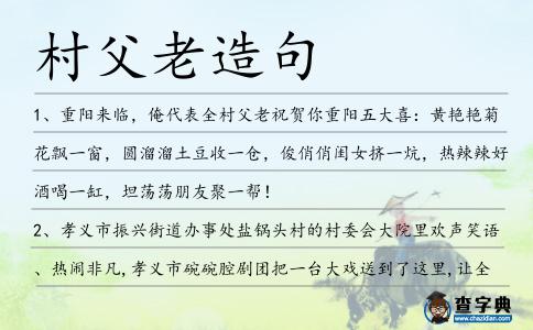 村父老造句