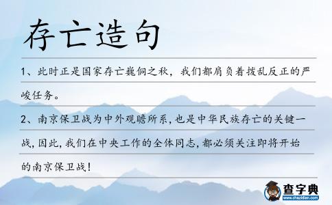 存亡造句