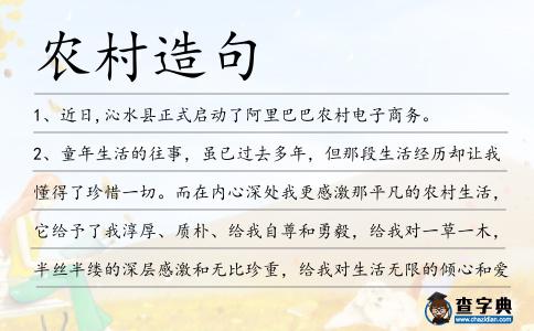 農(nóng)村造句