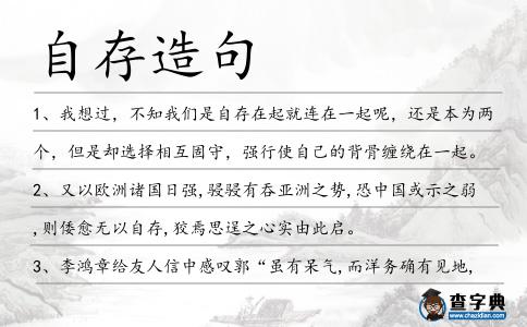 自存造句
