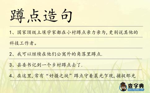 蹲點造句
