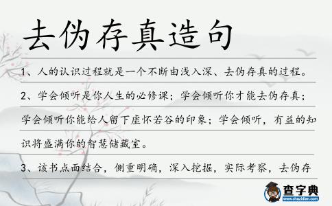 去偽存真造句