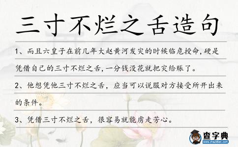 三寸不爛之舌造句
