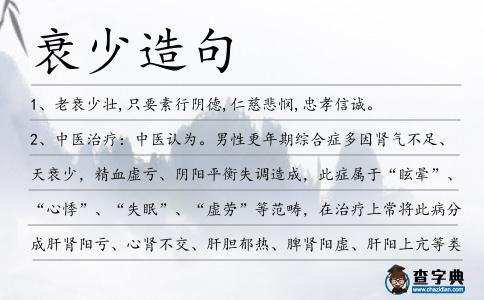 衰少造句