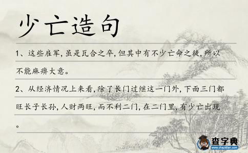 少亡造句