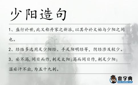少陽造句