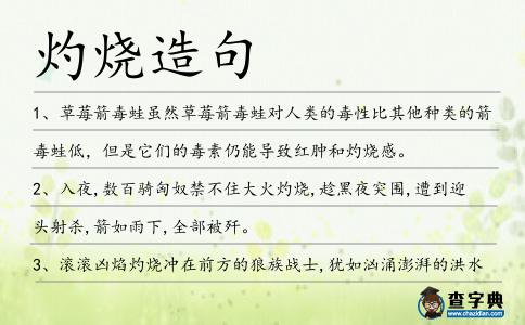 灼燒造句