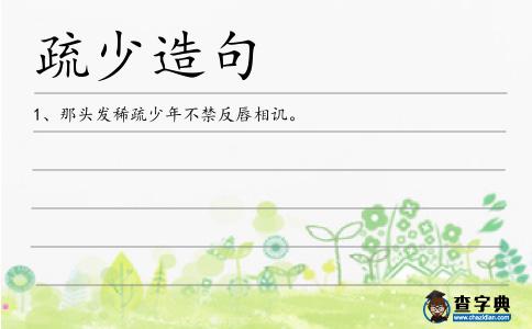 疏少造句