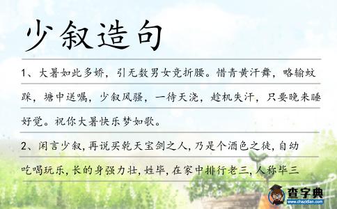 少敘造句
