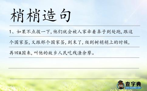 梢梢造句