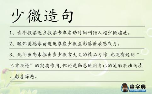 少微造句