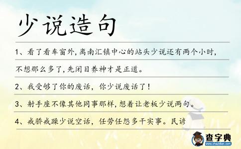 少說造句