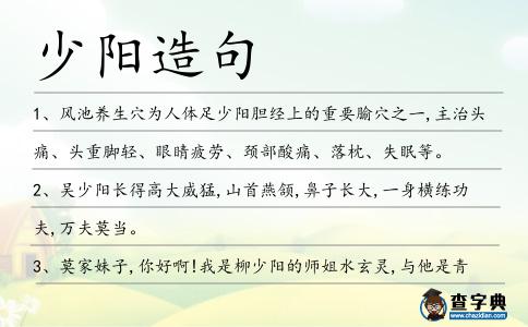 少陽造句
