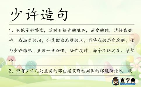 少許造句