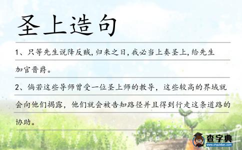 圣上造句