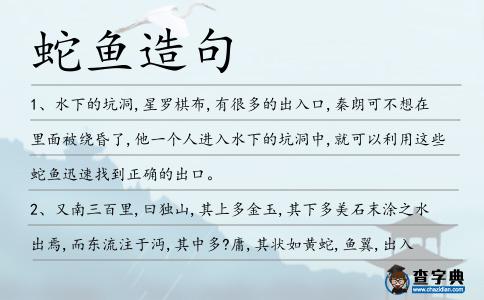 蛇魚造句