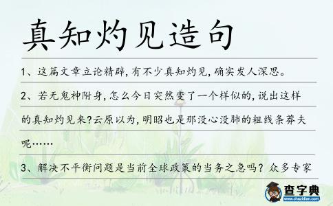 真知灼見造句
