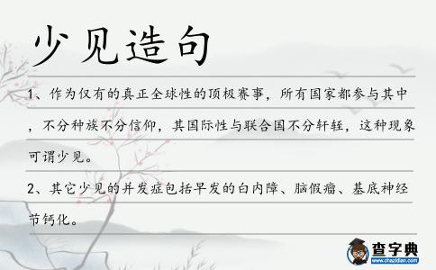 少見造句