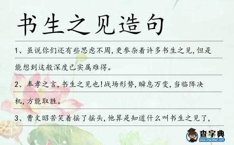 書生之見造句