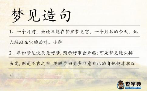 夢見造句