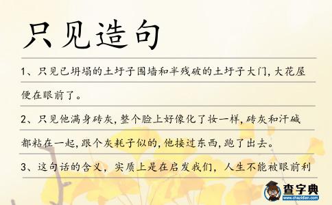只見造句