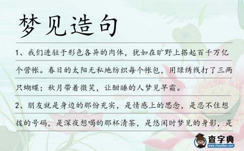 夢見造句