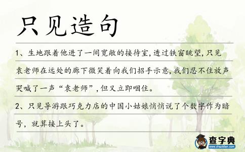 只見造句