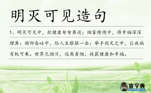 明滅可見造句